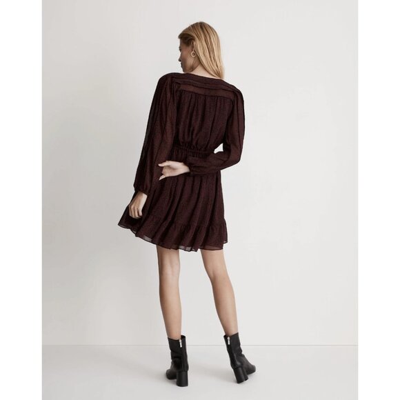 Madewell Burgundy Mini Dress - Picture 2 of 10